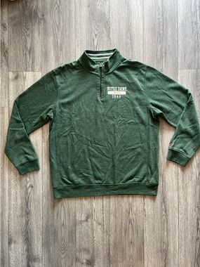 Notre Dame Tribland Sweats Men’s Quarter Zip Pullover Green XXL NCAA Embroidered